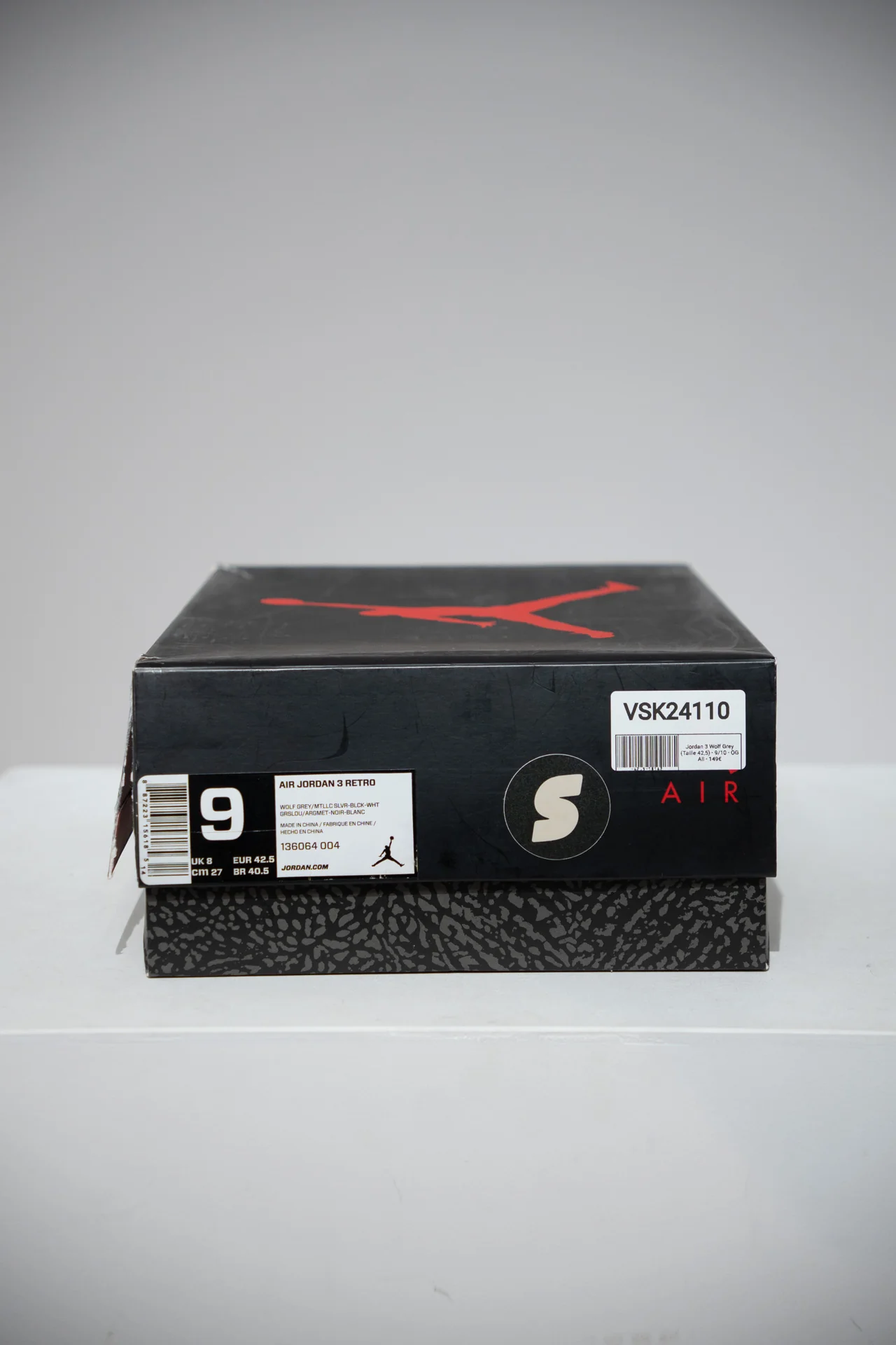 Jordan 3 Wolf Grey (Taille 42,5) - Image 5