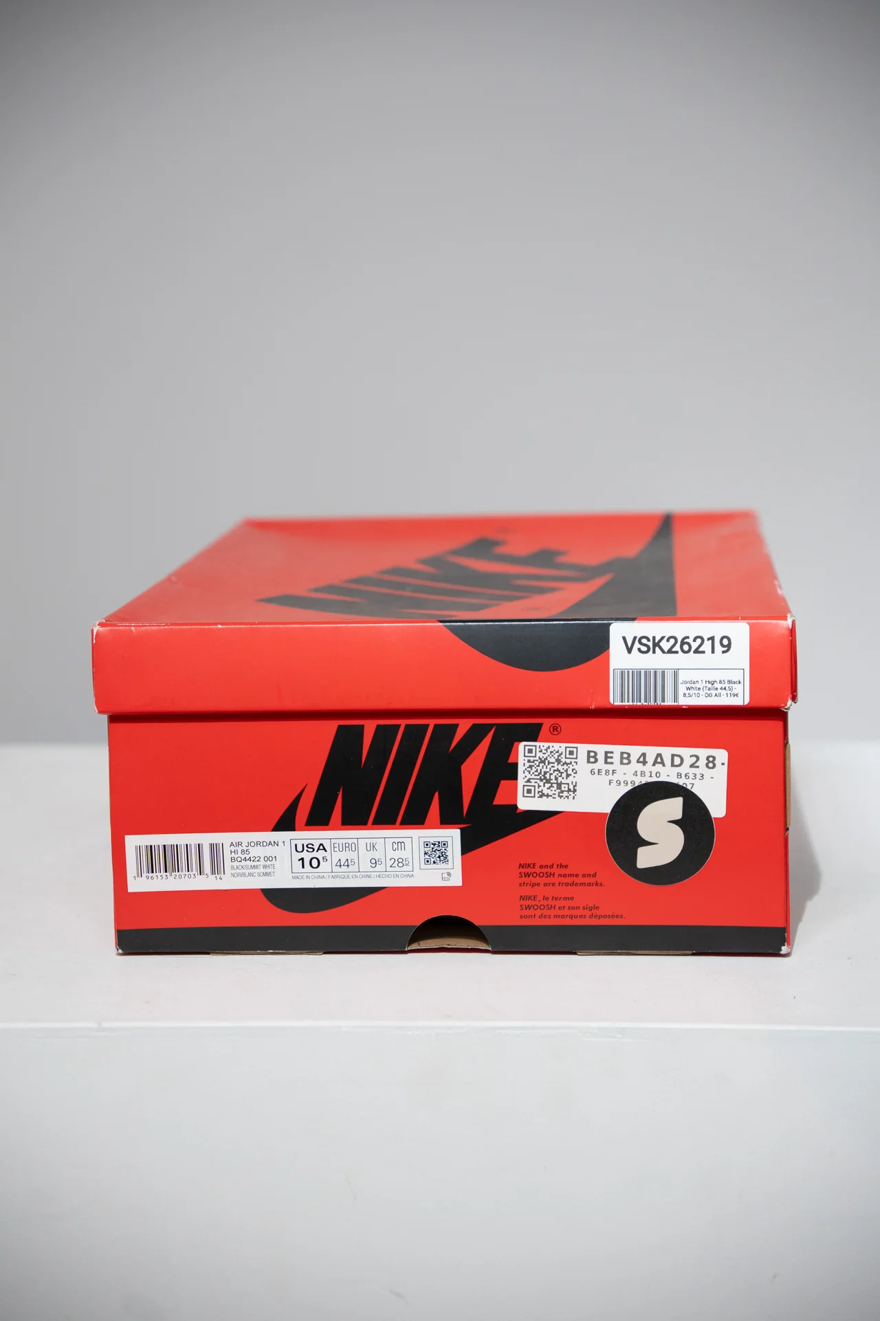 Jordan 1 High 85 Black White (Taille 44,5) - Image 4